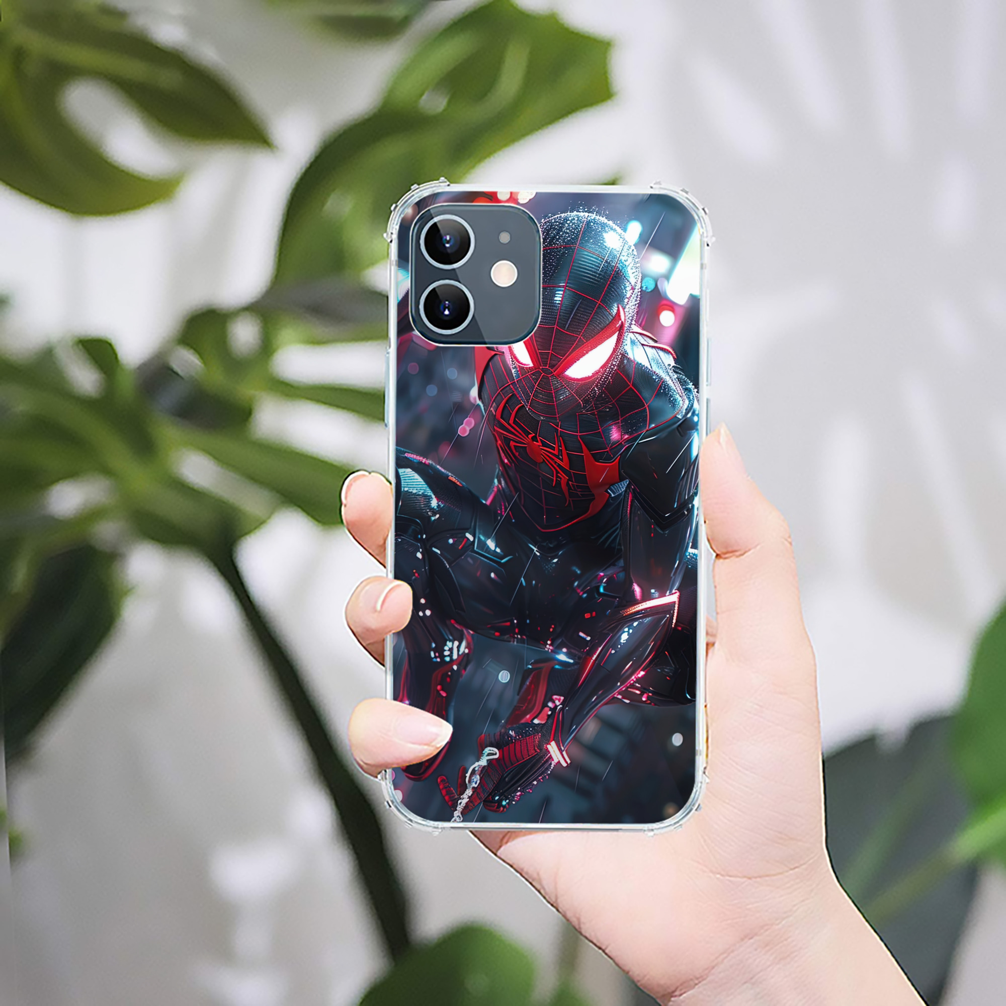 （画像用） Spider Man スパイダーマン 【iPhone 12シリーズ対応】透明スマホケース（クリアソフトケース）